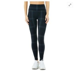 ALO high waist vapor plaid leggings